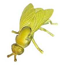 Vintage Solid Brass FLY Trinket Box Ring Holder Ashtray Bug Insect picture