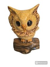 Vintage Ceramic Owl On Log SEE DETAILS 7