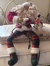 Vintage 1995 Holiday lighted Santa Claus sitting in the  shelf picture
