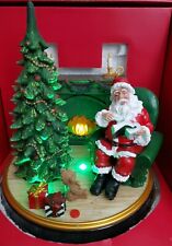 Antimated Story Telling Santa Holiday Light Up Ceramic Winter Wonder Lane New picture