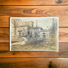 Antique Early 1900s Photo Stone Building with Architectural Details picture