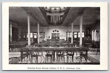Delaware Ohio~Interior~Reading Room Slocum Library~Ohio Wesleyan Univ~c1905 PC picture