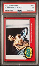 1977 Topps Star Wars Planning To Escape #114 R2-D2 C-3PO Trading Card PSA 7 NM picture