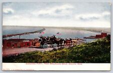 Duluth Minnesota~View Of Coaching Party & City From Blvd Drive~Vintage Postcard picture