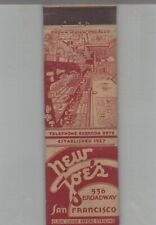 1930s Matchbook Cover Crown Match Co New Joe's Italian Restaurant San Francisco picture