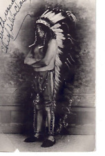RPPC-Indian Chief Silver Cloud Postcard-Signed-1939 Hon Hi Hitmer-Casper WY picture