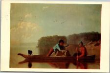 Postcard ART  Bingham, George Caleb - The Trappers Return picture