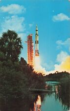 Cape Canaveral FL Florida, Apollo 16 Saturn V Rocket Launch, Vintage Postcard picture
