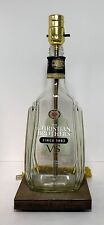 Christian Brothers Large 1.75L Whiskey Liquor Bottle TABLE LAMP LIGHT Wood Base picture