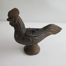 Antique Early Cast Iron Urn Chicken Incense burner primitive New England Estate picture