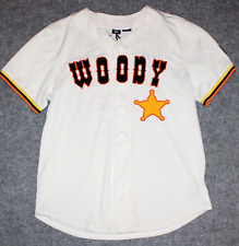 DISNEY PIXAR + ANDY #95 TEAM SHERIFF WOODY Toy Story 4 sz L Baseball Jersey picture