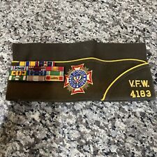 VINTAGE Veterans of Foreign Wars VFW  4183 Illinois Brown Hat 7-1/2. With  Pins picture
