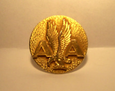 1931-1934 AMERICAN AIRLINES Pilot/Mechanic Hat Badge - Eagle Facing Left (NICE) picture