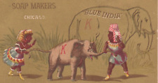 1880s Jas. S Kirk & Co Soaps India Elephant Victorian Trade Card picture