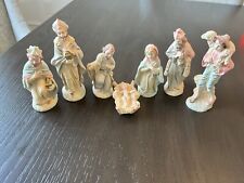Amazing Vintage 7 Piece Ceramic Nativity Set 5”  picture