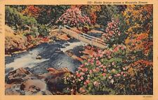 Morristown TN Tennessee Rustic Bridge Mountain Stream Linen Vtg Postcard O3 picture