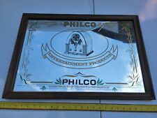 Vintage Philco Radio Dealer Sign Mirror Consumer Electronics picture
