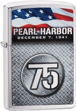 Zippo Pearl Harbor 75th Anniversary Brushed Chrome 29176 picture