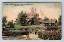 Massillon OH-Ohio, State Hospital Insane Asylum Sup. Residence, Vintage Postcard picture