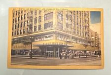 Newberry Co Variety Store Fifth And Broadway, Los Angeles,  Linen Postcard #632 picture