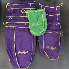 Crown Royal Purple & Green Drawstring Bags Mixed Lot 13”-9” Lot Of 10. picture