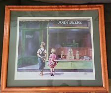 John Deere Limited Edition Custom Framed Advertisement Lithograph / Art Print picture