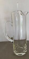 Vintage Tall and thin Martini pitcher with glass stirrer picture