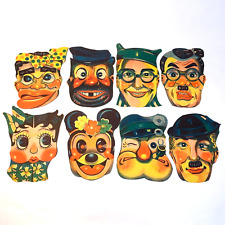 1940s Set of 8 Non-Sport Diecut Menko Masks--Chaplin, Popeye, Betty Boop, etc picture