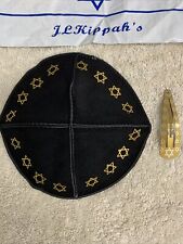 Hi Quality Hand Made Leather Jewish Kippah Yarmulke Kippas Made in Israel Q-6” picture