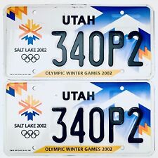 2002 United States Utah Olympic Winter Games Passenger License Plate 340P2 picture