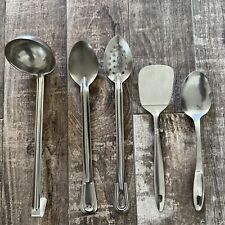 Lot Of 5 Stainless Steel Big Spoons picture