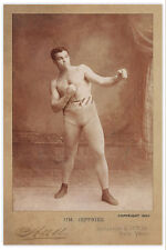 CHAMPION JIM JEFFRIES 1899 Boxing Legend Cabinet Card Vintage Photo CDV RP picture