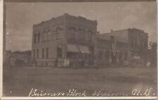 RPPC ** Sheldon North Dakota Street Scene Business Block 1908 picture