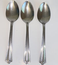 Vintage Diamond Silver Co DSC5 Stainless Steel Oval Soup Spoon Set of 3 picture