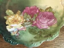 Antique c1914 Coiffe Limoges Plate~Decorated with Gorgeous Roses by L.RL. c1920 picture