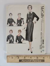 Vintage 1950's McCall's 9914 Women's Bust 38 Dress & Accessories Pattern UC FF picture