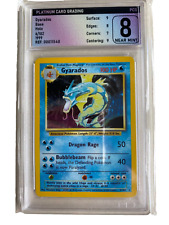 Pokemon Card Gyarados 6/102 Base Set Holo Rare Graded PGS 8 NM-M 1999 WOTC picture