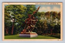 Gettysburg PA-Pennsylvania, North Carolina Memorial, Vintage c1949 Postcard picture