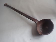 ANTIQUE WROUGHT IRON BLACKSMITH TOOL SMELTING LADLE RATTAIL HANDLE picture