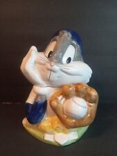 Vintage 1993 Warner Brothers Ceramic Looney Tunes Bugs Bunny Baseball Cookie Jar picture