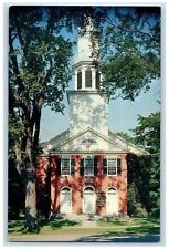 c1960's Congregational Church On Harold Green in Sharon Connecticut CT Postcard picture