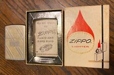 1960s Original Gold & Silver Plated Zippo Lighter In Original Box No Monogram picture