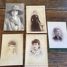 Lot of 5 Vintage  Women’s Pictures CABINET CARDS picture