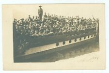 FRANCE-SOLDIERS-BOAT-AIX-LES-BAINS--WWI--RPPC-(2 IN SET)-(#111-36) picture