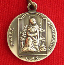 Vintage MARY JESUS Medal Religious MOTHER MOST ADMIRABLE Catholic Holy Pendant picture