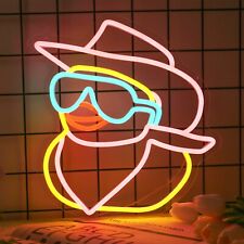 Cowboy Duck Neon Sign, USB LED for Bedroom, Living Room, Kids - Birthday Gift picture
