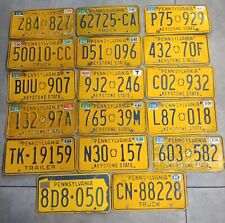 1985 Pennsylvania License Plate Lot Of 17 picture