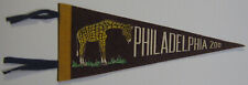 Old Vintage Antique 1950's-1960's Philadelphia Zoo Travel Pennant *H467 picture