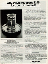 1977 Vintage Print Ad Mobil 1 Why should you spend $395 for a can of motor oil picture