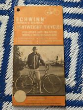 1974 SCHWINN LIGHTWEIGHT FIVE &TEN SPEED BICYCLES OWNER'S MANUAL picture